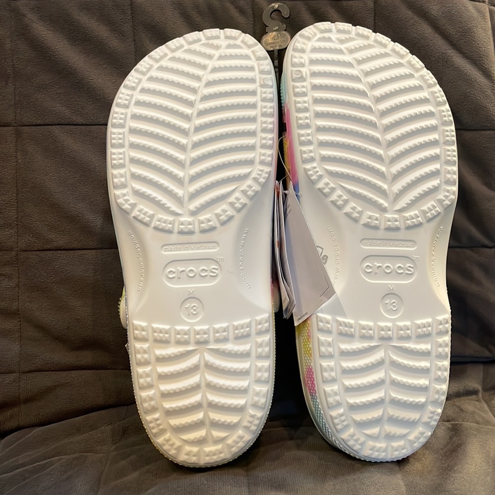 NEW Crocs Classic Tie Dye Graphic Clog Mens sz 13 NICE!! - Picture 6 of 8